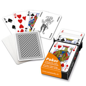 Pokerkarten in Faltschachtel