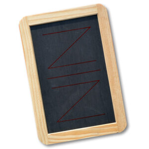Jasstafel aus Schiefer mit Holzrahmen 165 x 240 mm