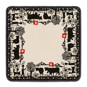 Jassteppich mit Scherenschnittmotiv