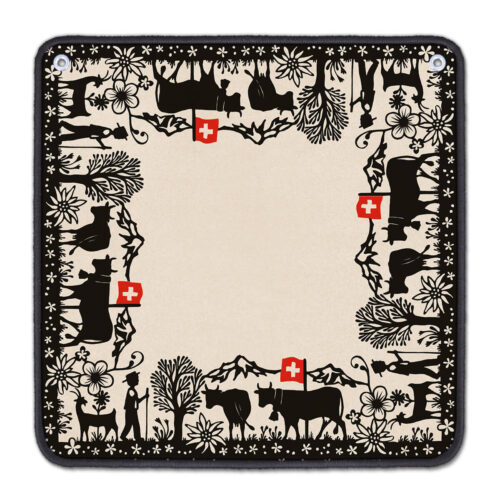 Jassteppich mit Scherenschnittmotiv