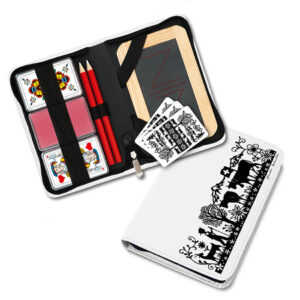 Jassgarnitur weiss mit Scherenschnittmotiv