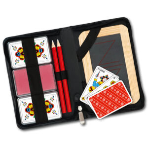 Jassetui schwarz gross offen