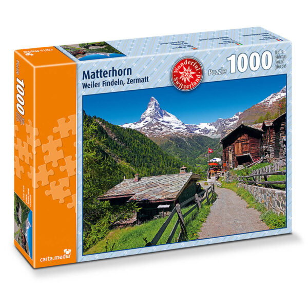 Puzzle mit 1000 Teilen Matterhorn mit Weiler Findeln