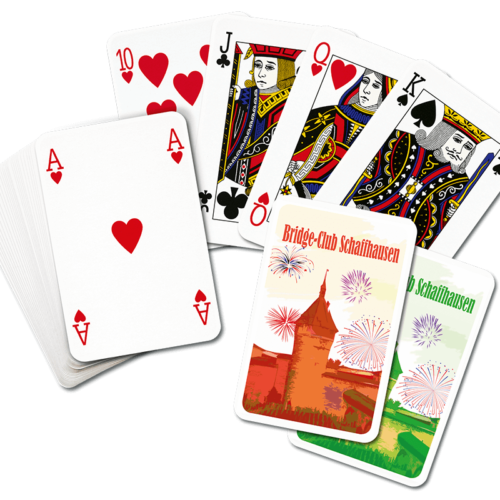 Bridgekarten mit eigener Werberückseite