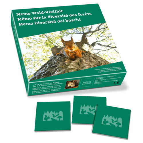 Memory Spiel mit 56 Bildkarten in Stülpschachtel