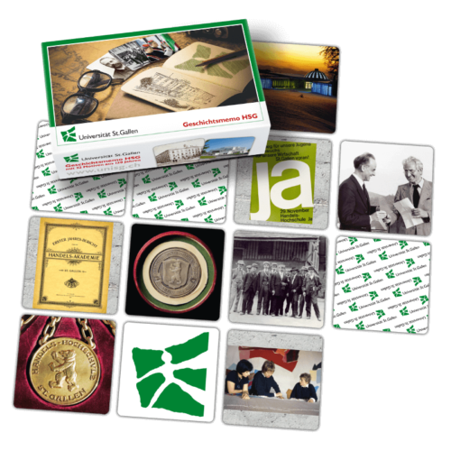 Memospiel mit 64 Karten in kompakter Stülpschachtel