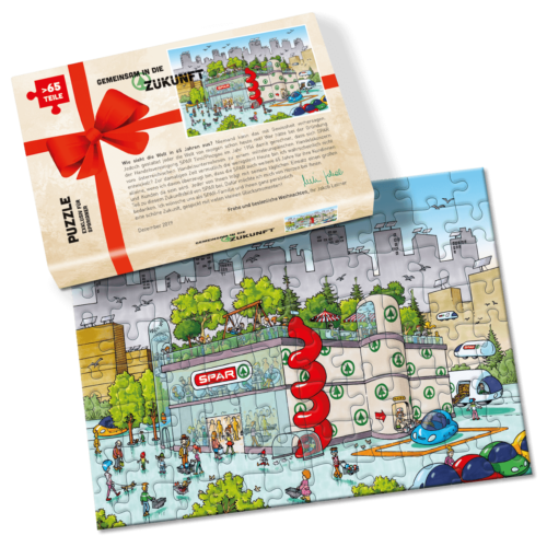 Puzzle mit 35 oder 70 Teilen in einer Stuelpdeckelschachtel