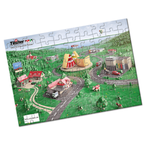 Puzzle flach im Format A 4 als Werbeträger oder Kundengeschenk