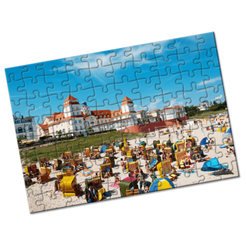 Puzzle plano mit 150 Teilen mit Ihrer Werbung bedruckt