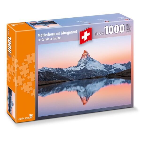 Puzzle mit 1000 Teilen Matterhorn im Morgenrot