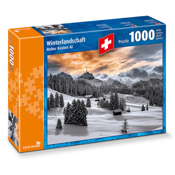 Puzzle 1000 Teile Winterlandschaft Hoher Kasten