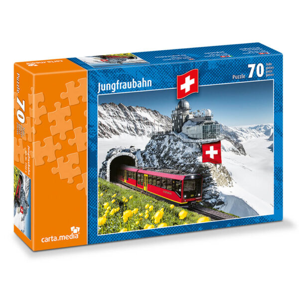 70 Teile Puzzle Jungfraubahn