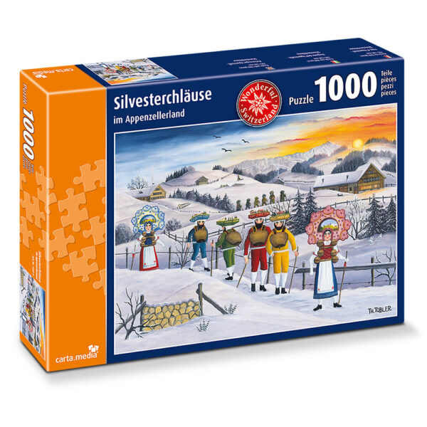 Puzzle mit 1000 Teilen Silvesterchläuse im Appenzellerland