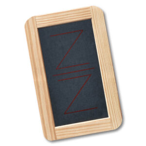 Jasstafel im Format 100 x 140 mm aus Schiefer und Fichtenholz