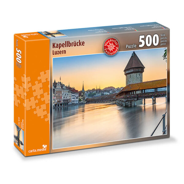 Puzzle mit 500 Teilen Kapellbrücke in Luzern