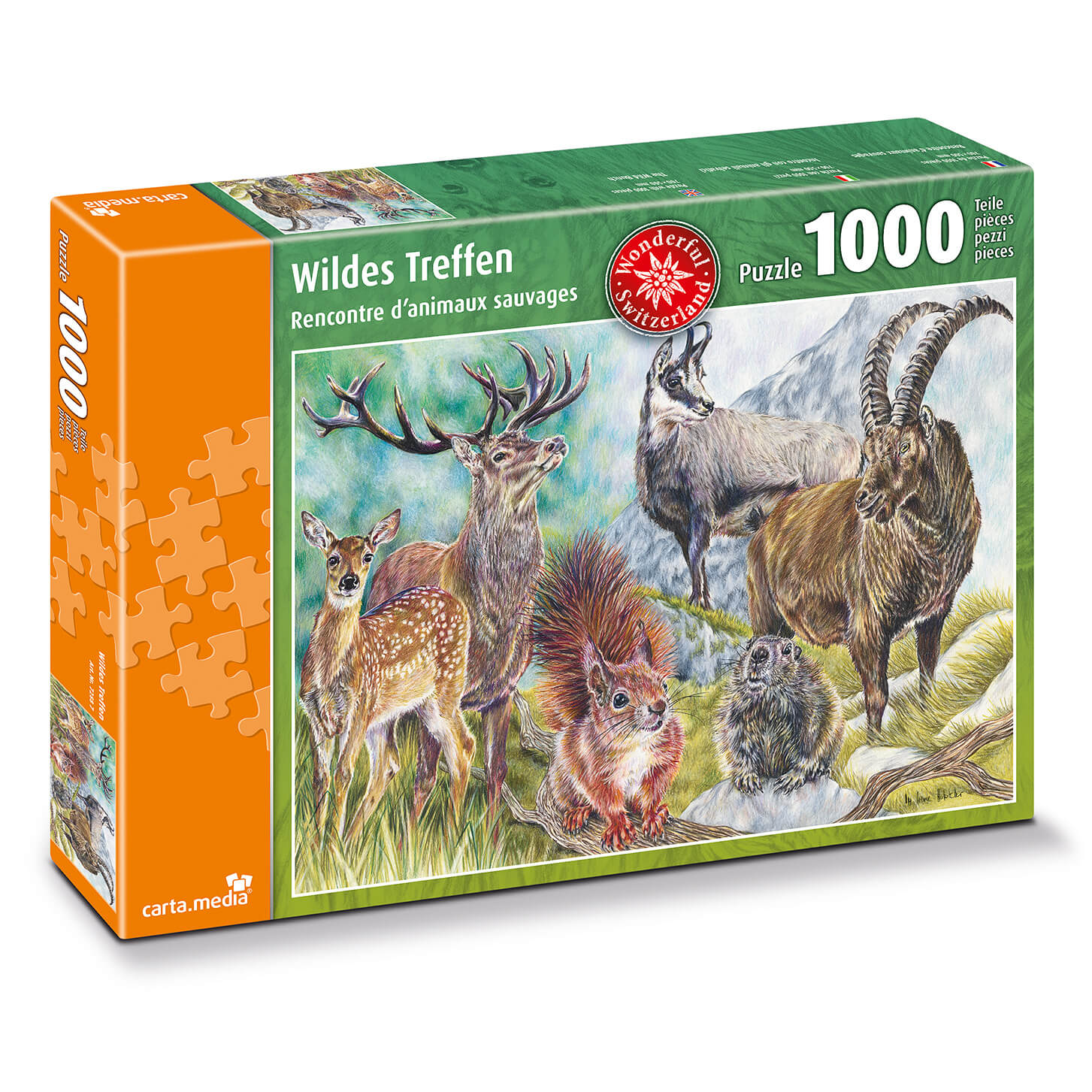 1000 Teile Puzzle Wildes Treffen