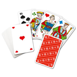 Piquetkarten mit grossen Eckzeichen- 4-farbig