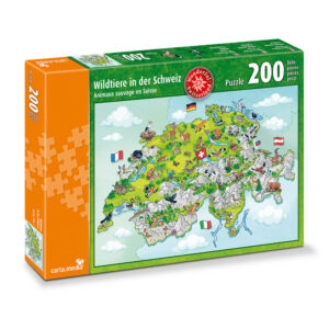 200 Teile Puzzle Wildtiere in der Schweiz
