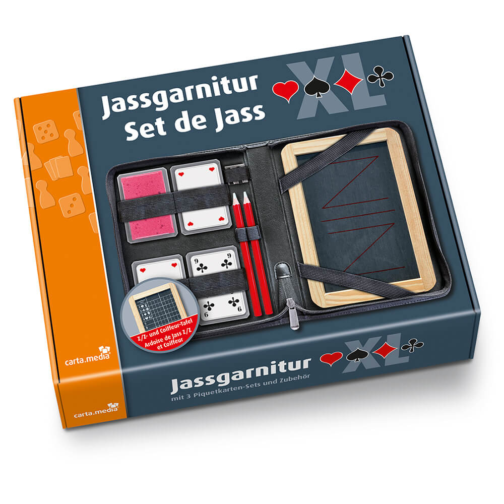 Jassgarnitur XL mit französischen Jasskarten