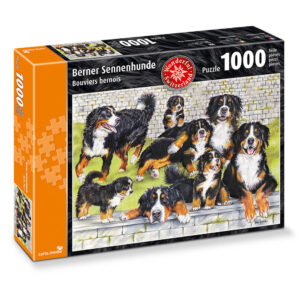 1000 Teile Puzzle Berner Sennenhunde