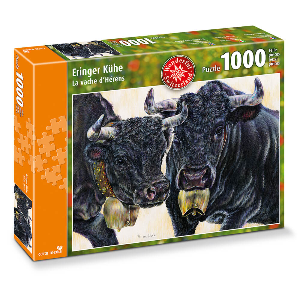 1'000 Teile Puzzle Eringer Kühe