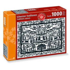 1000 Teile Puzzle Scherenschnitt Schweizer Traditionen